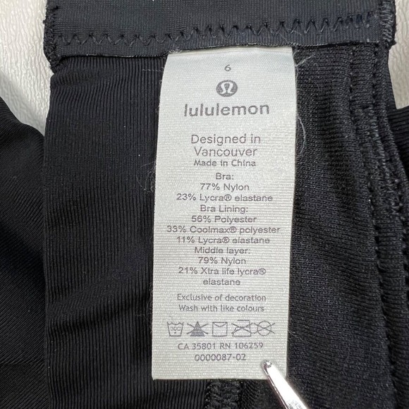 Lululemon Women Stash It All Sports Bra Black Luxtreme Adjustable Sz 6 Strappy - Picture 9 of 9